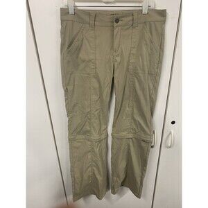 prAna Women’s Monarch Convertible Hiking Outdoor Pants Khaki Tan Sz 8 32" Waist